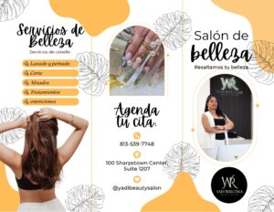 Tríptico salón de belleza moderno rosa – 1